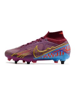 Chuteira Campo NIKE Air Zoom Mercurial Superfly 9 Elite SG-PRO Mbappe Vinho