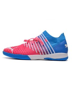 Chuteira PUMA Future Z 1.4 Pro Cage Futsal Rosa Azul