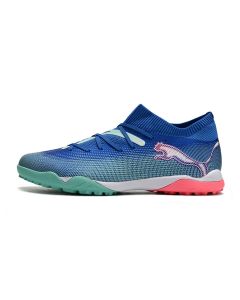 Chuteira PUMA Future 7 Match Society Azul/Rosa