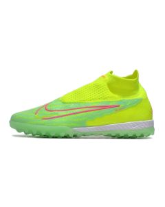 Chuteira Nike React Phantom GX Elite DF Society Verde/Amarelo