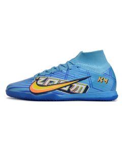 Chuteira NIKE Air Zoom Mercurial Superfly 9 Elite Futsal Mbappe Azul/Amarelo