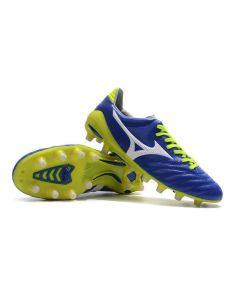 Chuteira de Campo Mizuno Morelia Neo FG Azul Amarelo