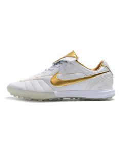 Chuteira NIKE Tiempo 7 Legend R10 Society Branco/Dourado