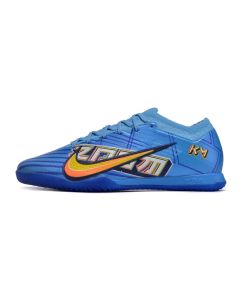 Chuteira Nike Air Zoom Mercurial Vapor 15 Elite Futsal Mbappe Azul/Amarelo