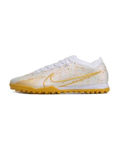 Chuteira Nike Air Zoom Mercurial Vapor 15 Elite Society Branco/Dourado