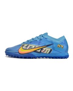 Chuteira Nike Air Zoom Mercurial Vapor 15 Elite Society Mbappe Azul/Amarelo