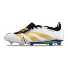 Chuteira de Campo ADIDAS Predator+ Elite FG Branco/Preto/Dourado