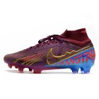 Chuteira de Campo NIKE Air Zoom Superfly 9 Elite FG Mbappe Vinho Azul