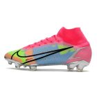 Chuteira Campo NIKE Mercurial Superfly 8 FG Elite Rosa Azul