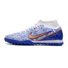 Chuteira NIKE Air Zoom Mercurial Superfly 9 Academy Society CR7 Azul/Branco