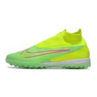 Chuteira Nike React Phantom GX Elite DF Society Verde/Amarelo