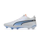 Chuteira de Campo Puma King Ultimate FG Branco/Azul