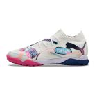 Chuteira PUMA Future 7 Pro Cage Society Branco/Rosa