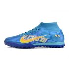 Chuteira NIKE Air Zoom Mercurial Superfly 9 Academy Society Mbappe Azul/Amarelo