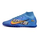 Chuteira NIKE Air Zoom Mercurial Superfly 9 Elite Society Mbappe Azul/Amarelo