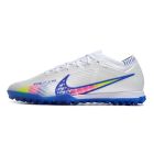 Chuteira Nike Air Zoom Mercurial Vapor 15 Elite Society Branco/Azul/Rosa