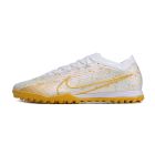 Chuteira Nike Air Zoom Mercurial Vapor 15 Elite Society Branco/Dourado