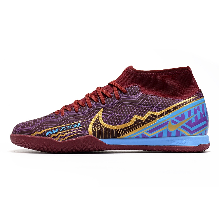 Chuteira Futsal NIKE Air Zoom Mercurial Superfly 9 Academy Mbappe Vinho