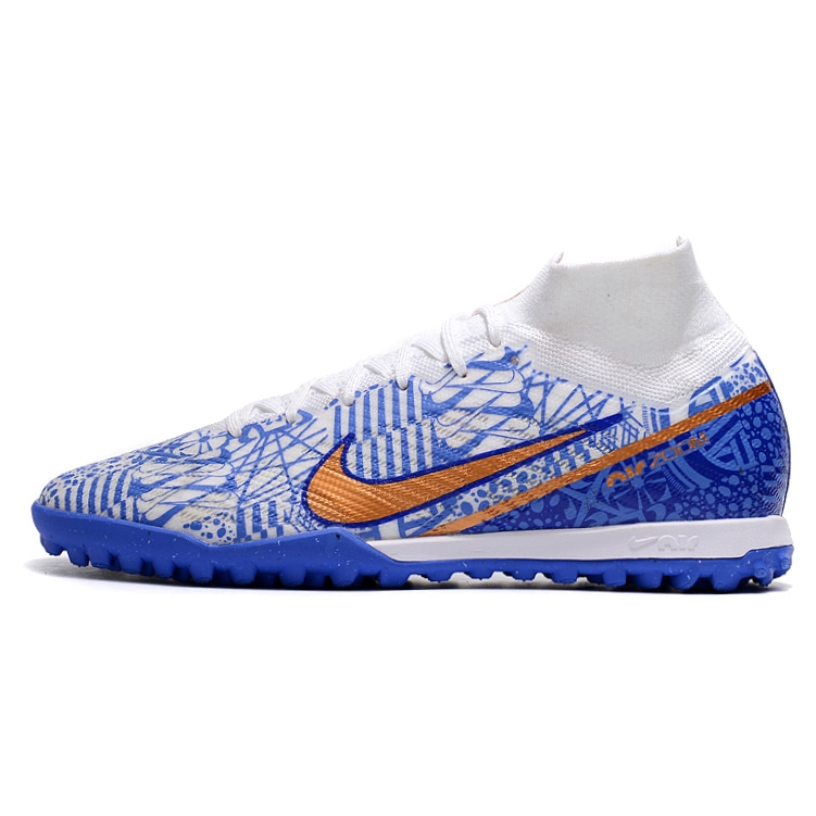 Chuteira NIKE Air Zoom Mercurial Superfly 9 Elite Society CR7 Azul Branco