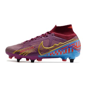 Chuteira Campo NIKE Air Zoom Mercurial Superfly 9 Elite SG-PRO Mbappe Vinho