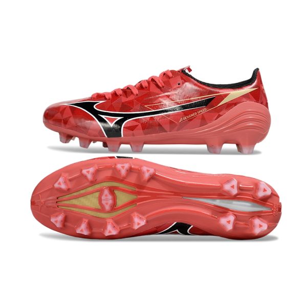 Chuteira Campo Mizuno Alpha II Made in Japan Ruby