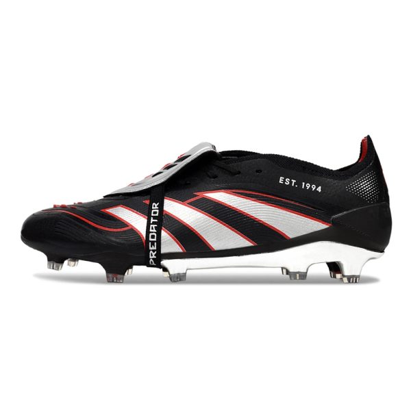 Chuteira Campo ADIDAS Predator Elite Tongue 25 FG Obsidian Strike