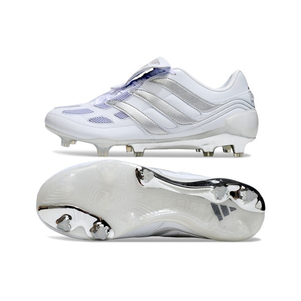 Chuteira Campo ADIDAS Predator Precision FG Made in Germany Silver Strike
