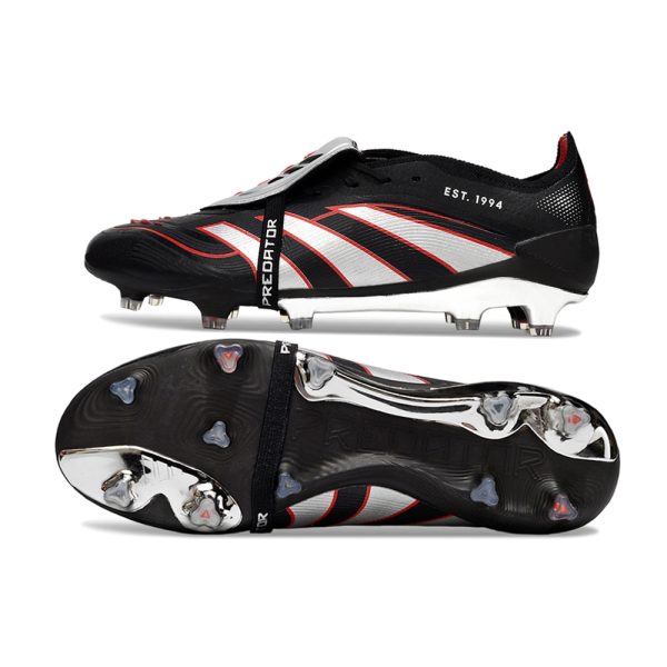 Chuteira Campo ADIDAS Predator Elite Tongue 25 FG Obsidian Strike