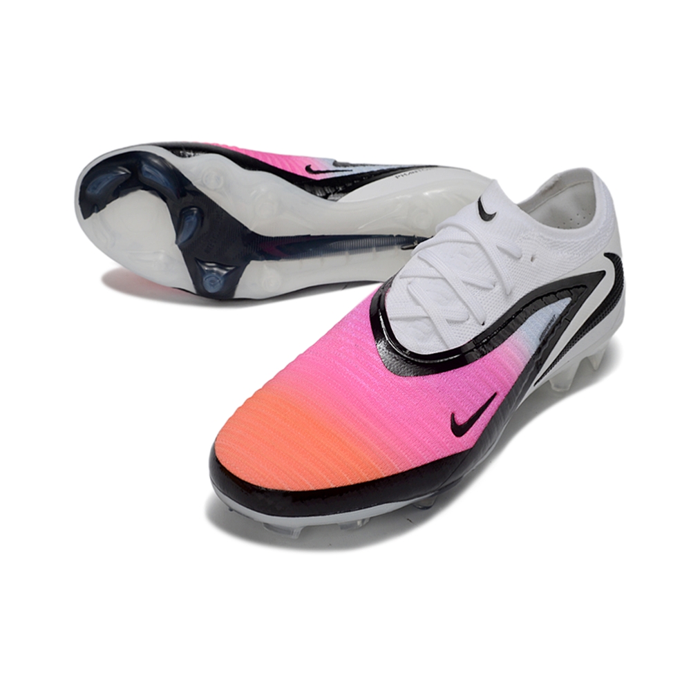 Chuteira Campo NIKE Phantom 6 Elite Low FG Rosa Branco