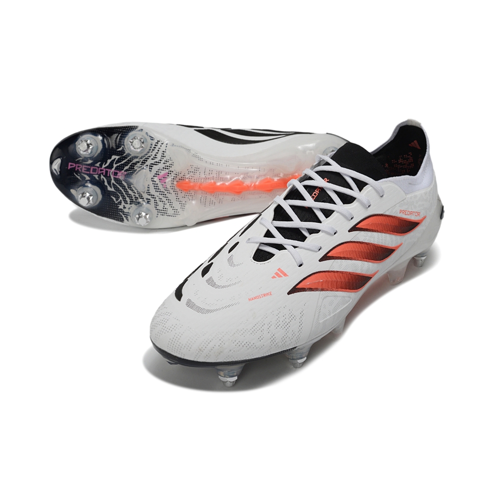 Chuteira Campo ADIDAS Predator Elite 26 SG Branco Laranja