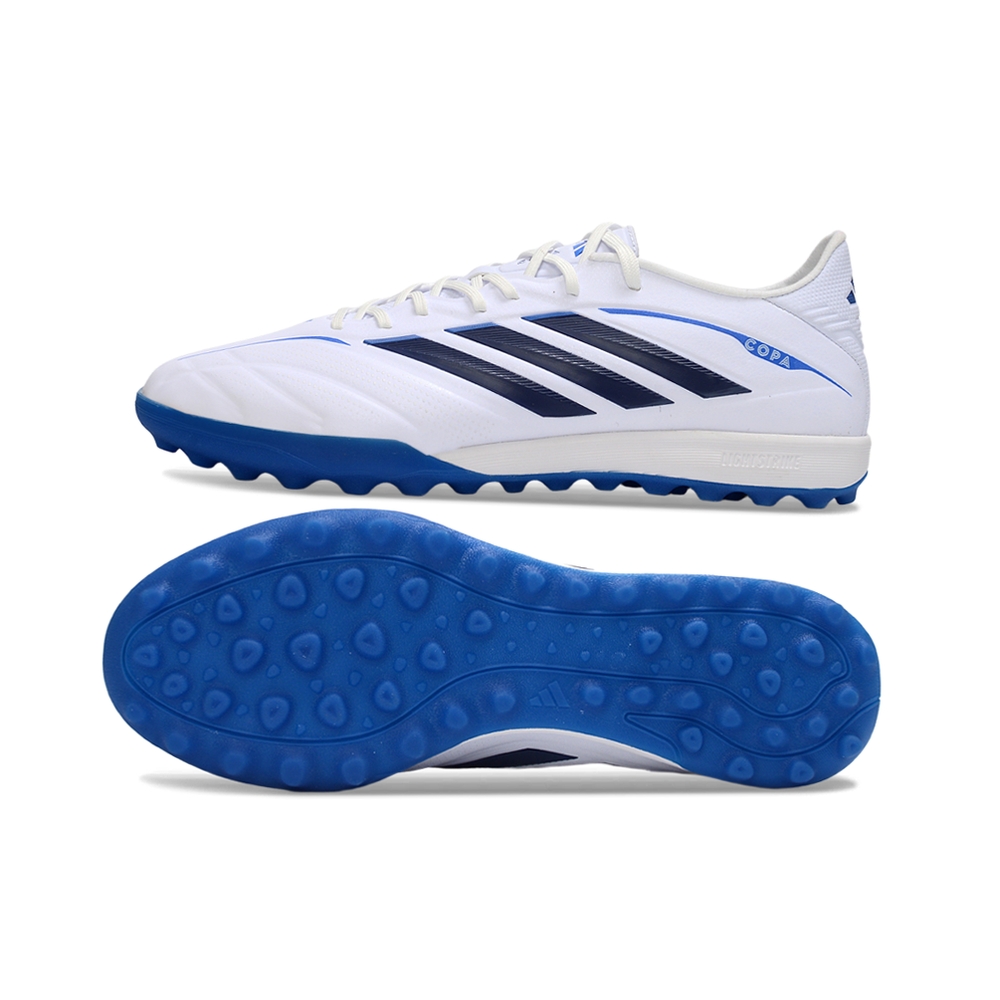 Chuteira Society ADIDAS Copa Pure IV Pro Branco Azul Chaos vs Control