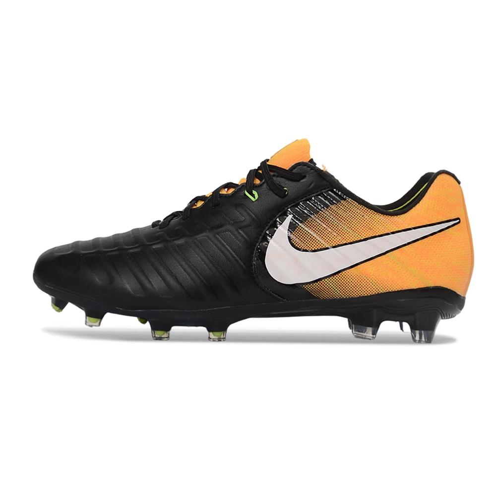 NIKE Tiempo Legend Ⅶ Elite HG 25cm Chuteira Campo NIKE Tiempo Legend 7 Elite FG Preto Amarelo