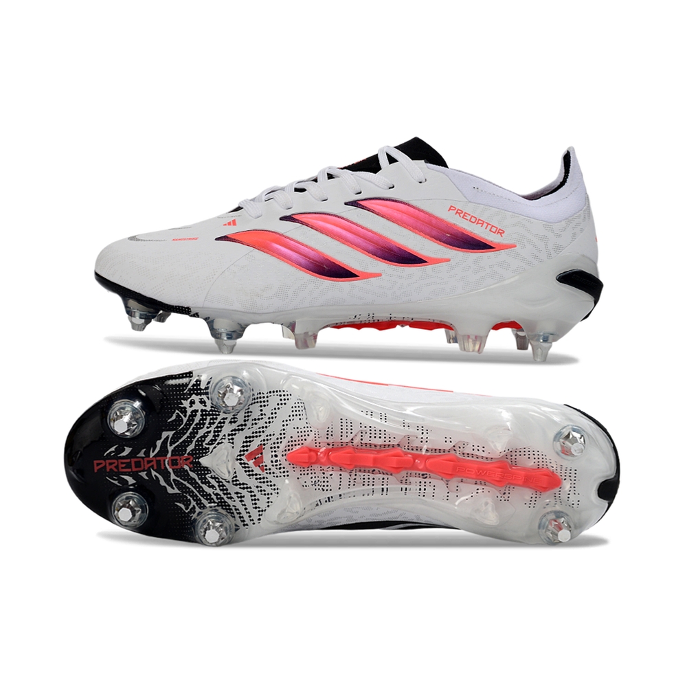 Chuteira Campo ADIDAS Predator Elite 26 SG Branco Laranja