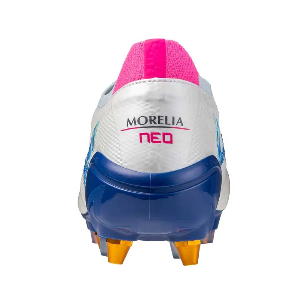 Chuteira Campo Mizuno Morelia Neo IV Japan SG Branco Azul