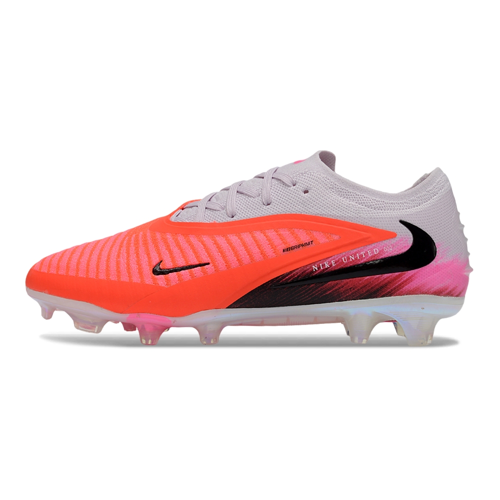 Chuteira Campo NIKE Phantom 6 Elite Low FG vermelho cinza
