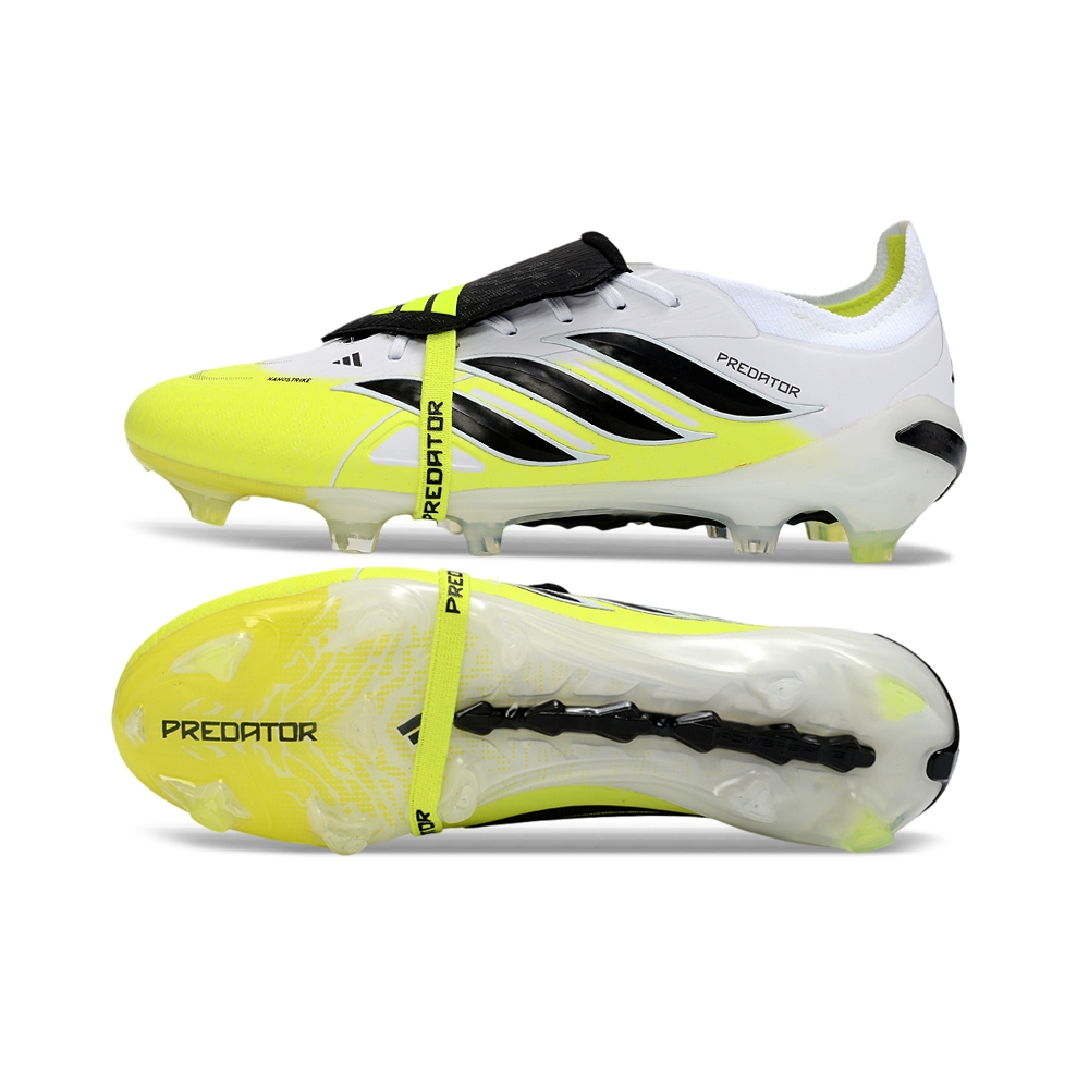 Chuteira Campo ADIDAS Predator Elite Tongue 26 FG Amarelo Branco