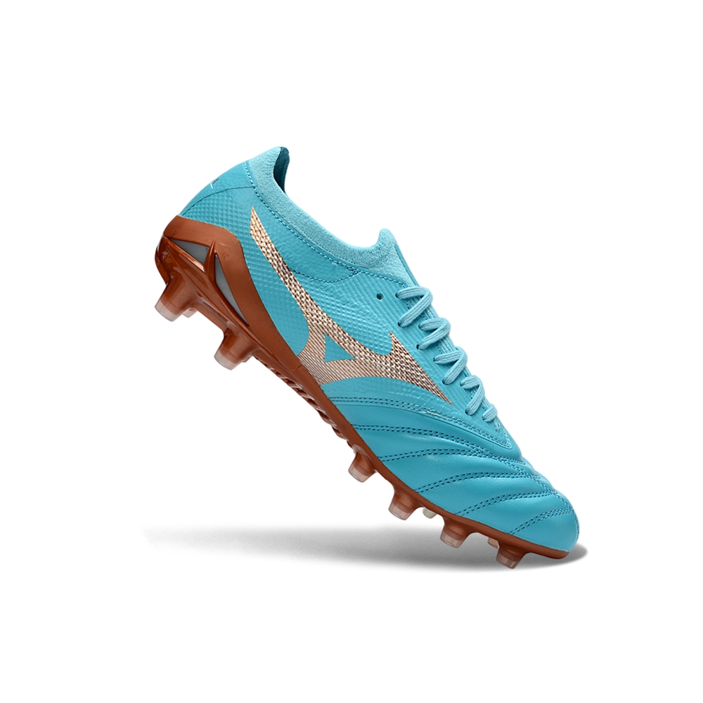 Chuteira Campo Mizuno Morelia Neo IV Japan Azul Marrom