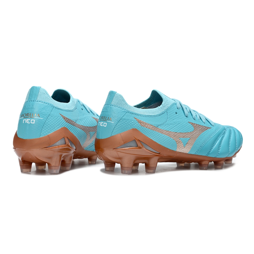 Chuteira Campo Mizuno Morelia Neo IV Japan Azul Marrom