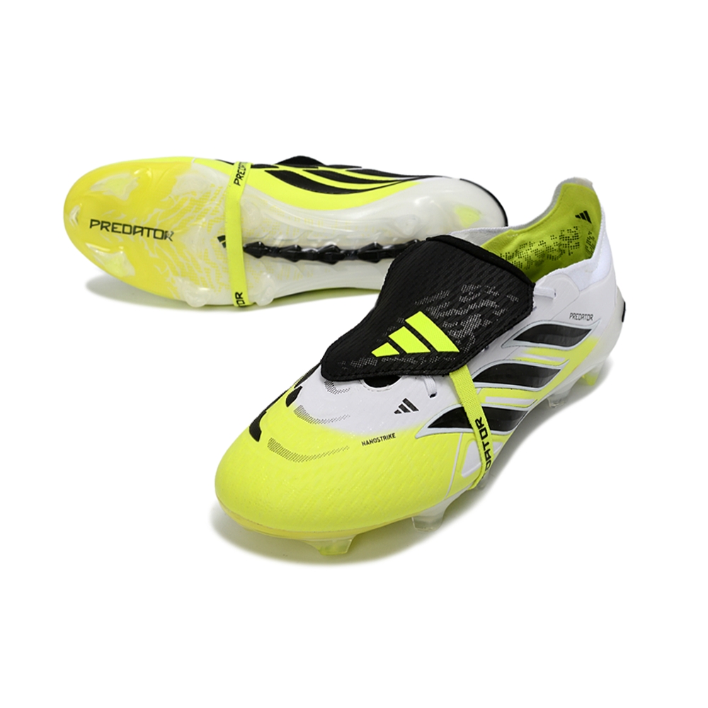 Chuteira Campo ADIDAS Predator Elite Tongue 26 FG Amarelo Branco