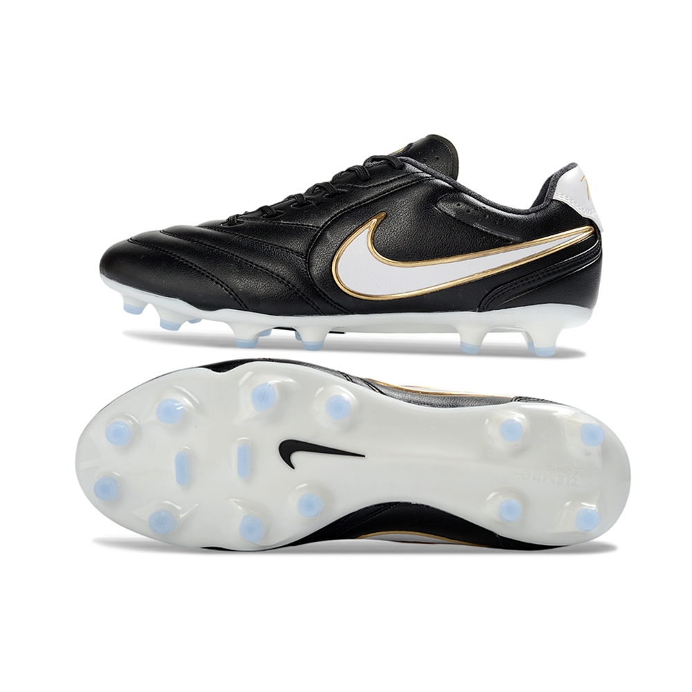Chuteira Campo Nike Tiempo Ligera Pro Preto Branco