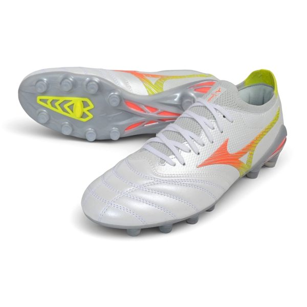 Chuteira Campo Mizuno Morelia Neo IV Japan Prism White